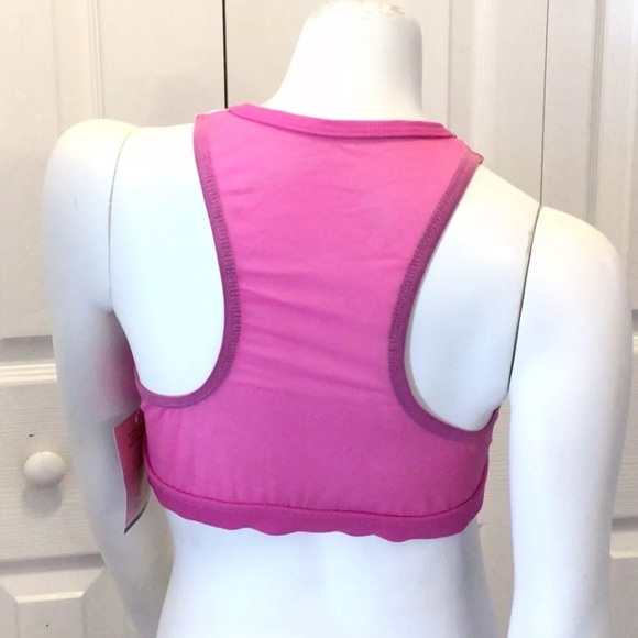 Kandi Kouture Pink Watercolor Print Mesh Crop Bra Dance Top Size TS - Picture 4 of 6